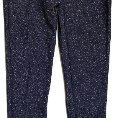 Women’s Juniors Aerie Medium Black Shiny Silver Full Length Leggings