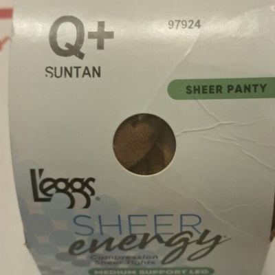 L`eggs Sheer Energy Women`s All Sheer Pantyhose SUNTAN SHEER PANTY UB18