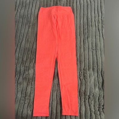 NWOT LuLaRoe One Size OS Leggings Heathered Coral Pink Solid Buttery Soft