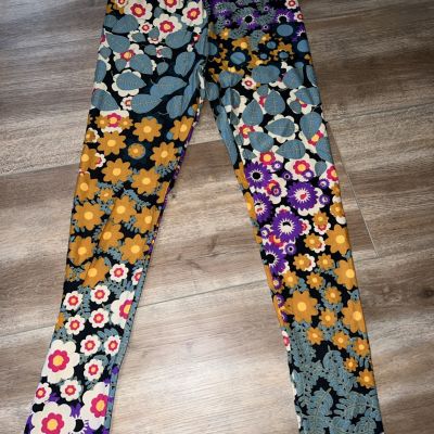 LulaRoe OS Floral Leggings Daisy Floral Leafs Branches 2-12 Rare Unicorn ???? New