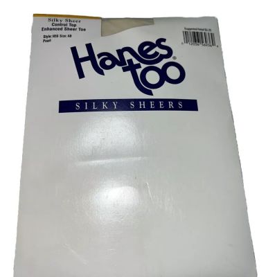 Hanes Too Pantyhose Silky Sheer Control Top Pearl Size AB Enhanced Sheer Toe