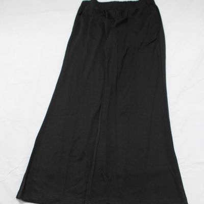 Noracora Women's Casual Plain Slant Pocket Flare Leggings MR2 Black Size XL NWT