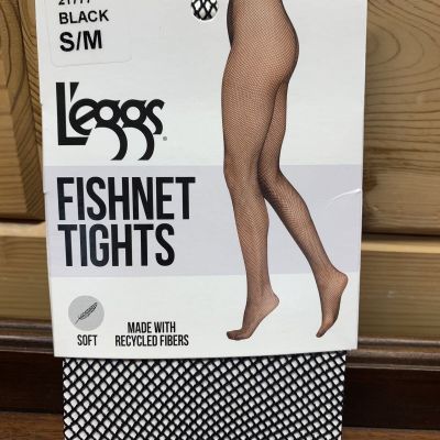 Leggs Fishnet Tights Black S/M ~ Soft