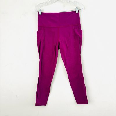 athleta leggings magenta active work out with pockets 7/8 women’s medium