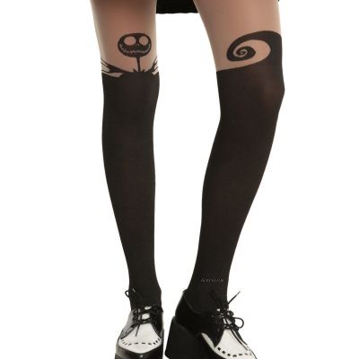 NEW DISNEY Nightmare Before Christmas Jack Skellington Tights Nylons S/M NWT