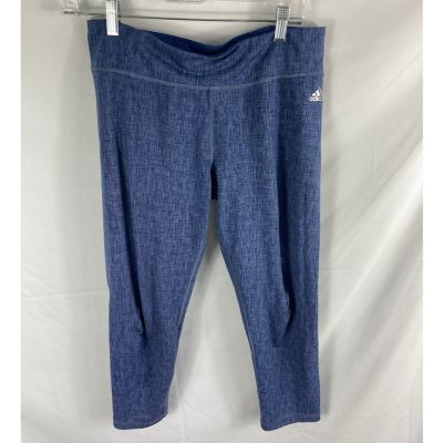 Adidas Climalite Workout Legging Capri Blue Size Large