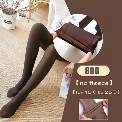 Women Plus Pantyhose Sexy Translucent Slim Elasticity Tights Woman Winter Fleece