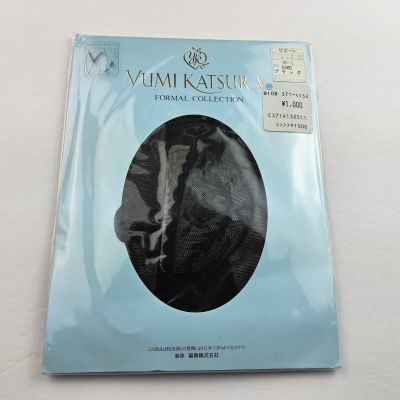 Yumi Katsura Lace Detail Pantyhose Stockings Black Size M-L