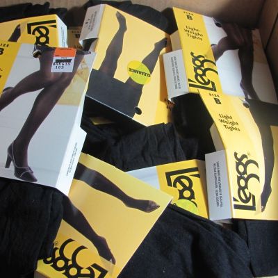 Leggs Size B Light weight Tights Black Lot of 37
