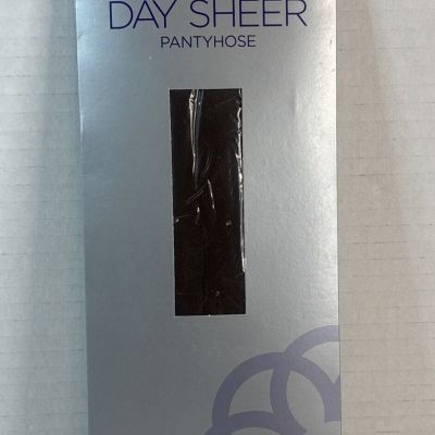 Catherines Day Sheer Pantyhose Size A Coffee Ribbed Sandalfoot Cotton Gusset NEW