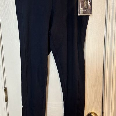 New With Tags Women's Sound Style Leggings Size XL Navy Pull On Pants