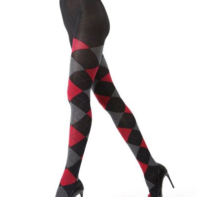 Classic Large-Print Argyle Sweater Tights