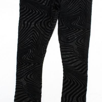 Pretty Little Thing Women's Plus Devore Leggings JS7 Black Size US:14 UK:18