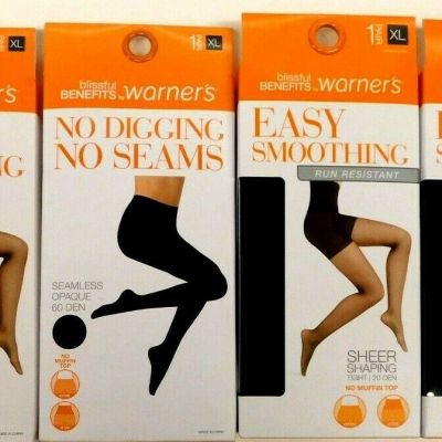 Blissful Benefits No Digging No Seams/Easy Smoothing/No Run Black/Opaque Tights