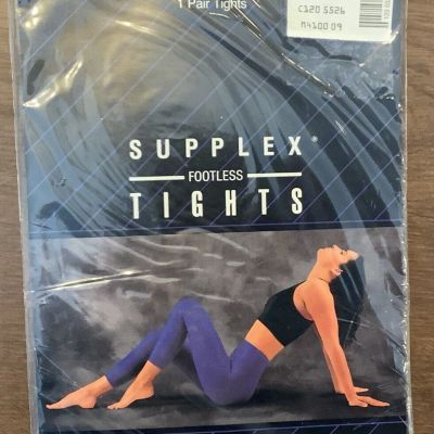 JC Penney Women's Supplex Footless Tights Nylon Blend Nude Large NOS