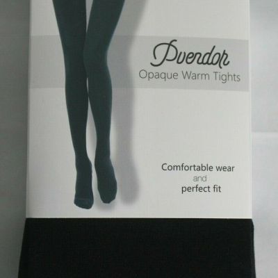 Black Opaque Warm Winter Pantyhose Cotton Nylon Spandex Size 0-14