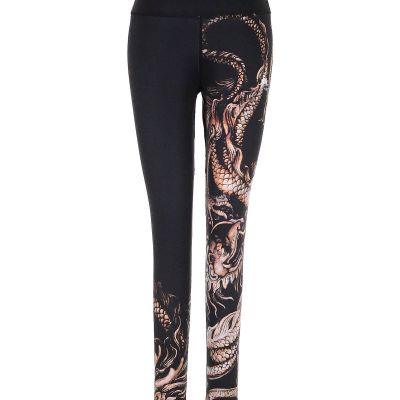 Lotus Leggings Women Black Leggings M