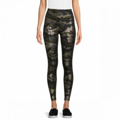 No Boundaries Sueded Leggings Sparkly Green Camo Juniors Plus Size XXXL (21)