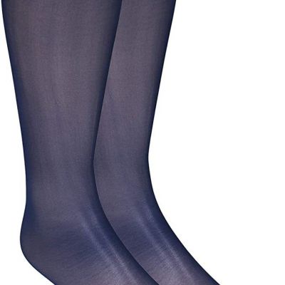 NuVein Light Strength Knee High Sheer Stockings for Women - Small - Navy - New