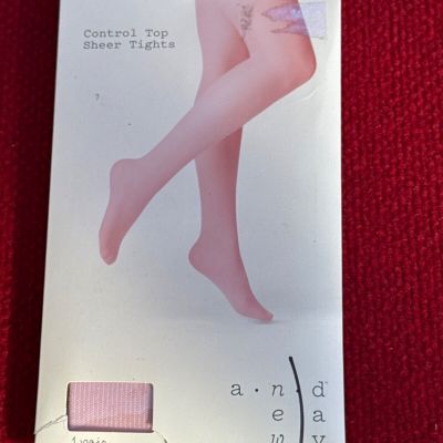 A.n.d E A W Y Control Top Sheer Tights S/M & M/L Nylon & Spandex Blend Pink