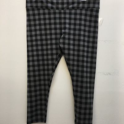 George  Plus basic Leggings Size 3X  Checkered Gray and Black