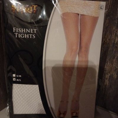 Spirit Halloween White Fishnet  Tights  M/L. ( 140-190 Lbs.)