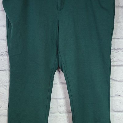 41 Hawthorn Peterson Ponte Pants Women's Size 18W Green Straight Leg Stretch