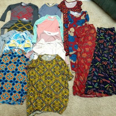 Lularoe 4 Dress and 9 top LOT  XXS Floral Bright EUC boho sundress dresses