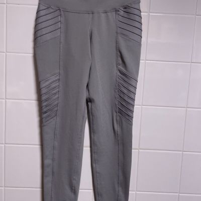 Old Navy Size Small Women's Silver Grey Moto Style Stretch Legging Pant