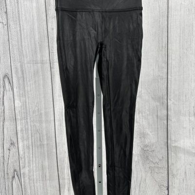 SPANX BLACK FAUX LEATHER LEGGINGS SIZE XL X-Large NEW AB12