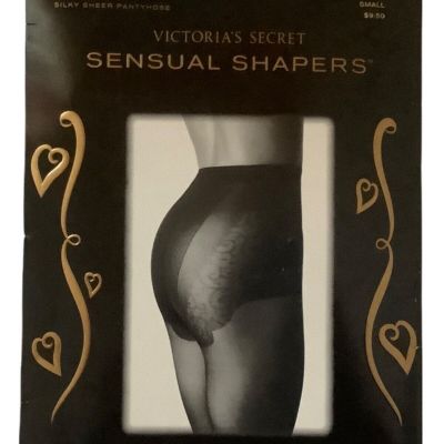 victorias secret sensual shapers hip & tummy control silky pantyhose deep navy S