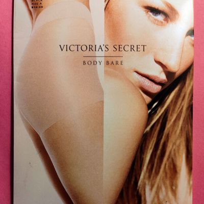 NEW Victoria's Secret Body Bare Control Top Hose Black Ultra-Sheer Size A Gisele