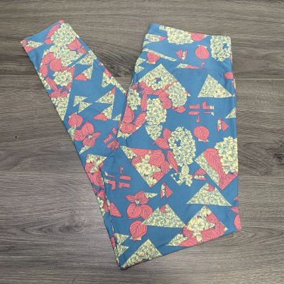 Lularoe Tall & Curvy TC OS Leggings Bright Abstract Floral