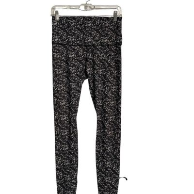 Lululemon High-Waisted Black & White Speckled Athletic Leggings Workout leggings