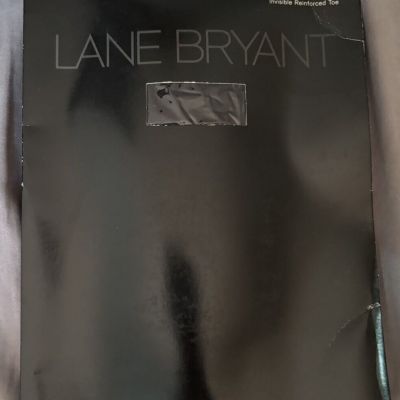 LANE BRYANT Black Daysheer Control Top Pantyhose PLUS size D NEW