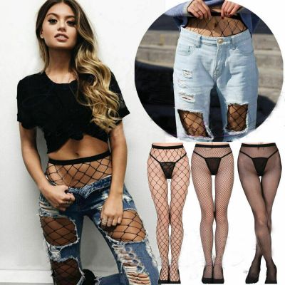 Black Women's Sexy Mesh Fishnet Pantyhose Slim Tights Stocking 3 Style Bodysuit