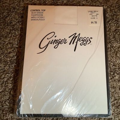 Ginger Meggs control top pantyhose, color white, size: C