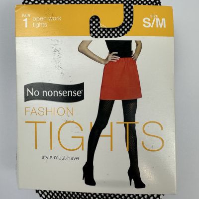 No Nonsense Open Work Tights Women’s  Size S/M Black  BC2302  QRH  1 Pair New