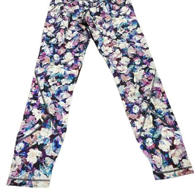 lululemon Leggings Flower Size 6 Womens Athletic Yoga Pants Gym Workout Pants