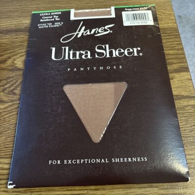 Hanes Ultra Sheer Pantyhose  Ctrl top , reinforced toe Sz E NEW old stock