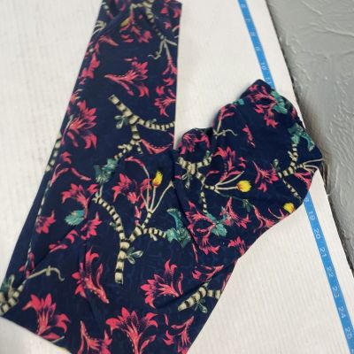 LuLaRoe Floral Print leggings OS One Size