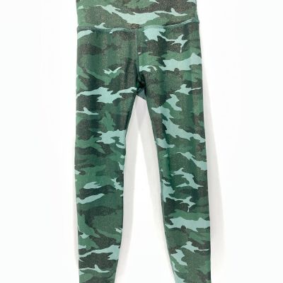 Beyond Yoga Leggings Womens XS Green Camouflage Camo Elastic Waist Gym Workout