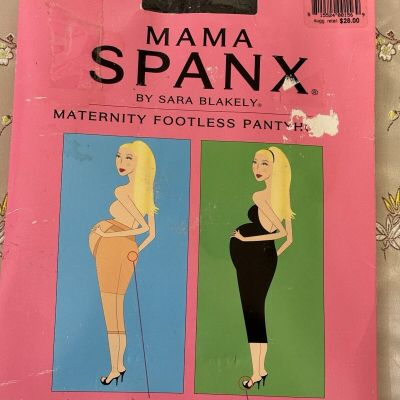 Women's Maternity Pantyhose Mama Spanx Footless Size B Black Pregnancy hose New