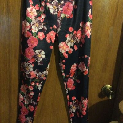 Solaris Style Small Blue /Pink Floral Leggings/Pants NWOT