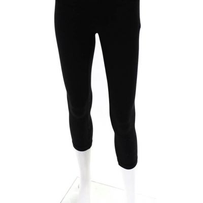 Lululemon Womens Cropped Mid Rise Athletic Pull On Leggings Black Size 4