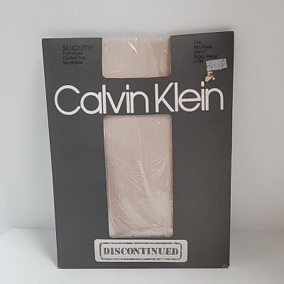 Calvin Klein SILHOUETTE Pantyhose Control Top ASH ROSE Size C Discontinued NIP