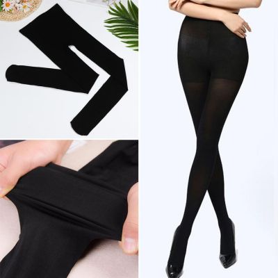 Winter Thick Warm 150D Opaque Footed Tights Women Pantyhose Stockings