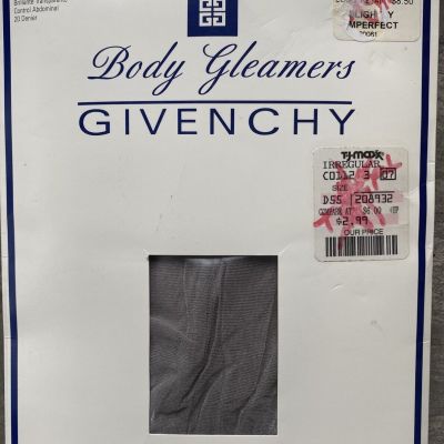 Givenchy PANTYHOSE Ref 156 Body Gleamers Grey Tint Sz B Slightly Imperfect