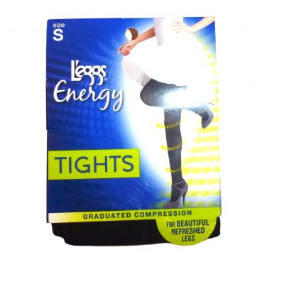 Leggs Energy Tights graduated compression black Small