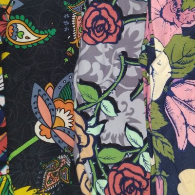 4 pairs of NEW LuLaRoe Leggings Size TC ( 12-18 ) Flowers & Flowers